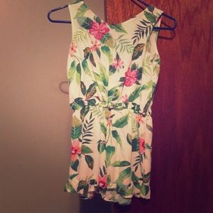 Little girls floral romper